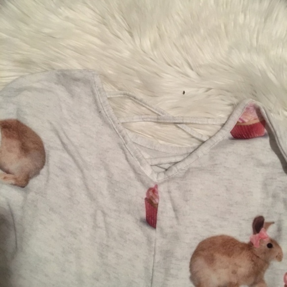 Justice girls bunny and cupcake shirt - Picture 3 of 6